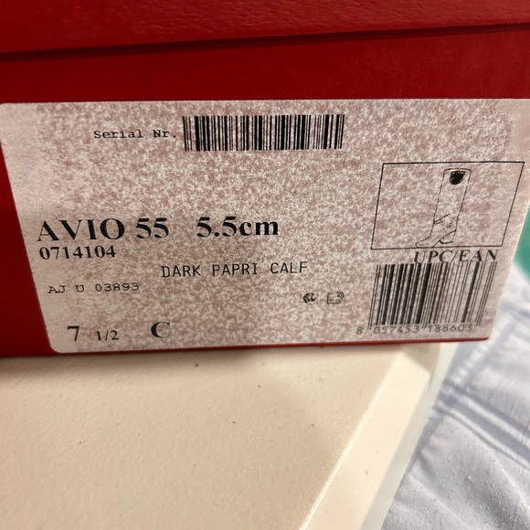 Salvatore Ferragamo Orange Suede Heeled Boots with Gold Accents - Picture 3 of 4